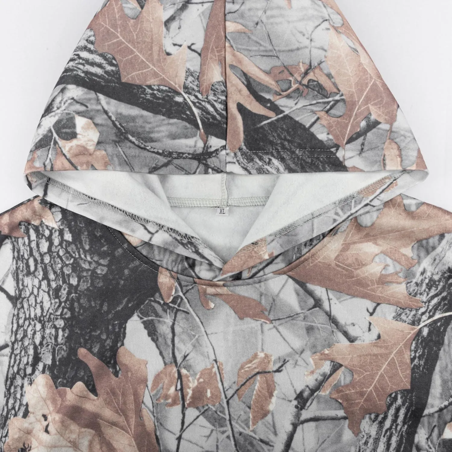 Women's Camo Hoodie Maple Leaf Print Oversized Hooded Sweatshirt Loose Casual Pullover Sweatshirts Long Sleeve Tops