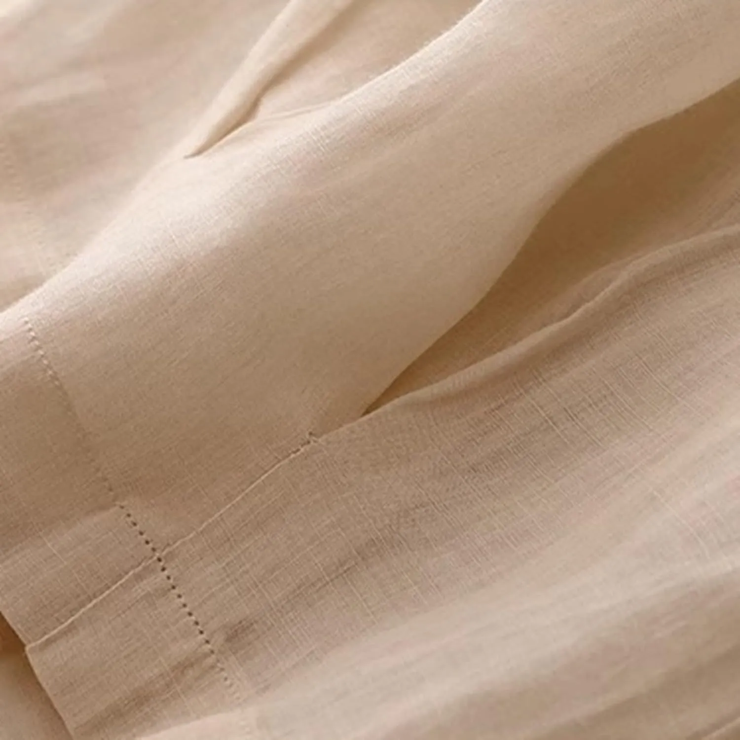 Women's Cotton Linen Cropped Wide Leg Pants Elastic Waist Casual Palazzo Trousers Drawstring Baggy Flowy Beach Culottes
