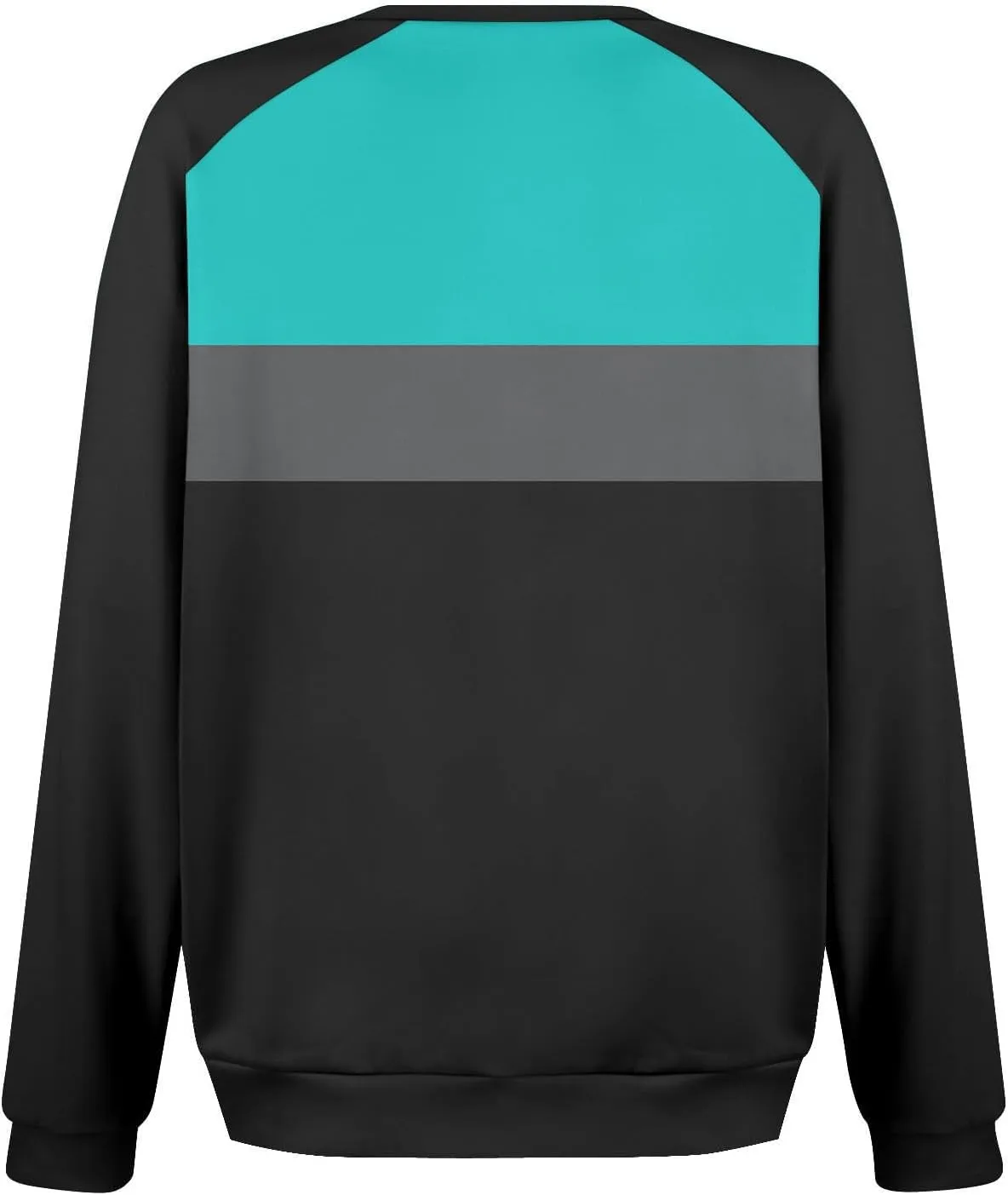 Women's Fashion Sweatshirt 2024 Casual Loose Splicing Color Block Hoodless Wide Hem Long Sleeve Fall outfits Clothes