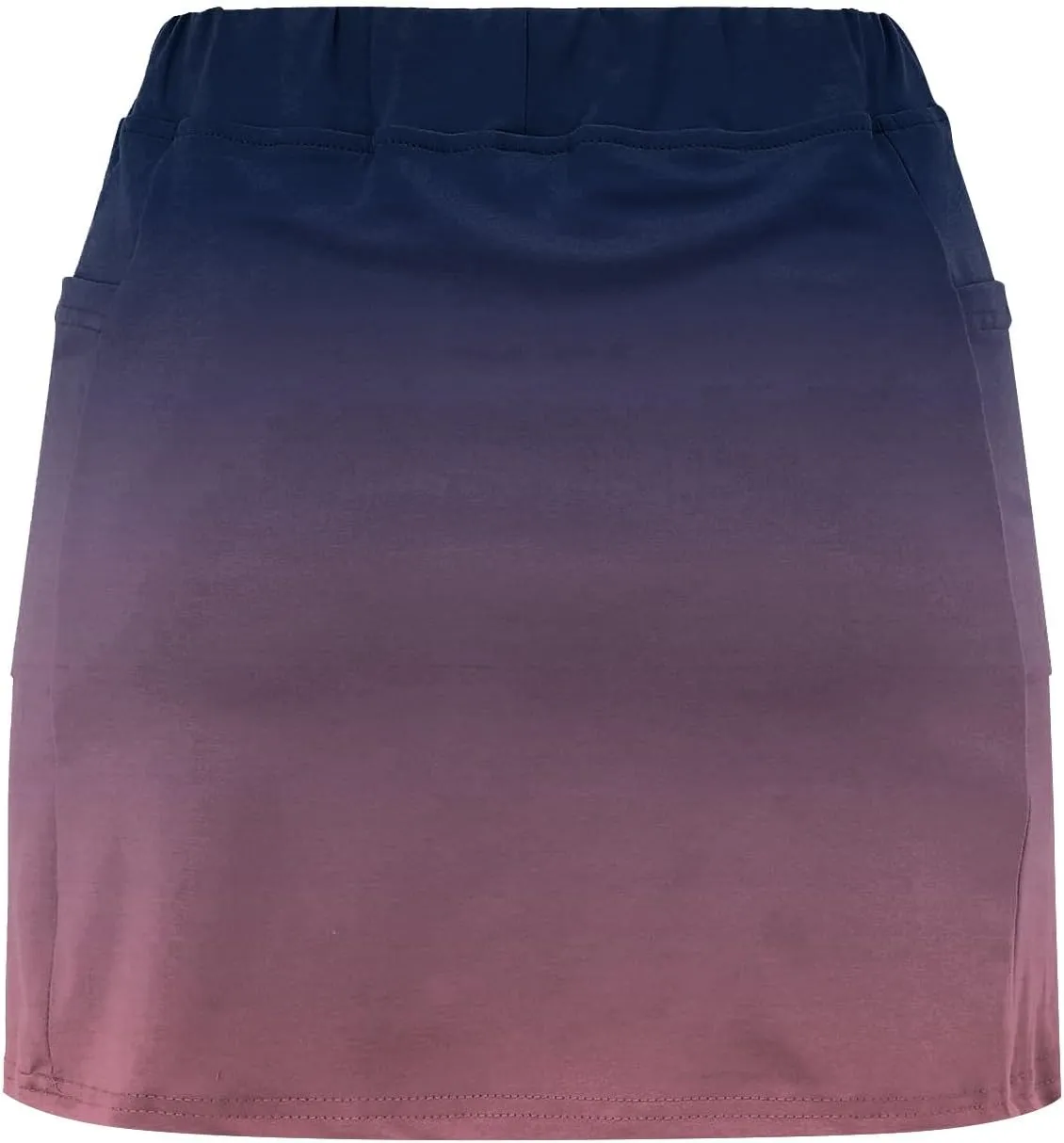 Womens Gradient Athletic Pantskirt 2024 Summer Fashionable Double Layer Safety Shorts Pants Mid Waisted Tennis Yoga Culottes