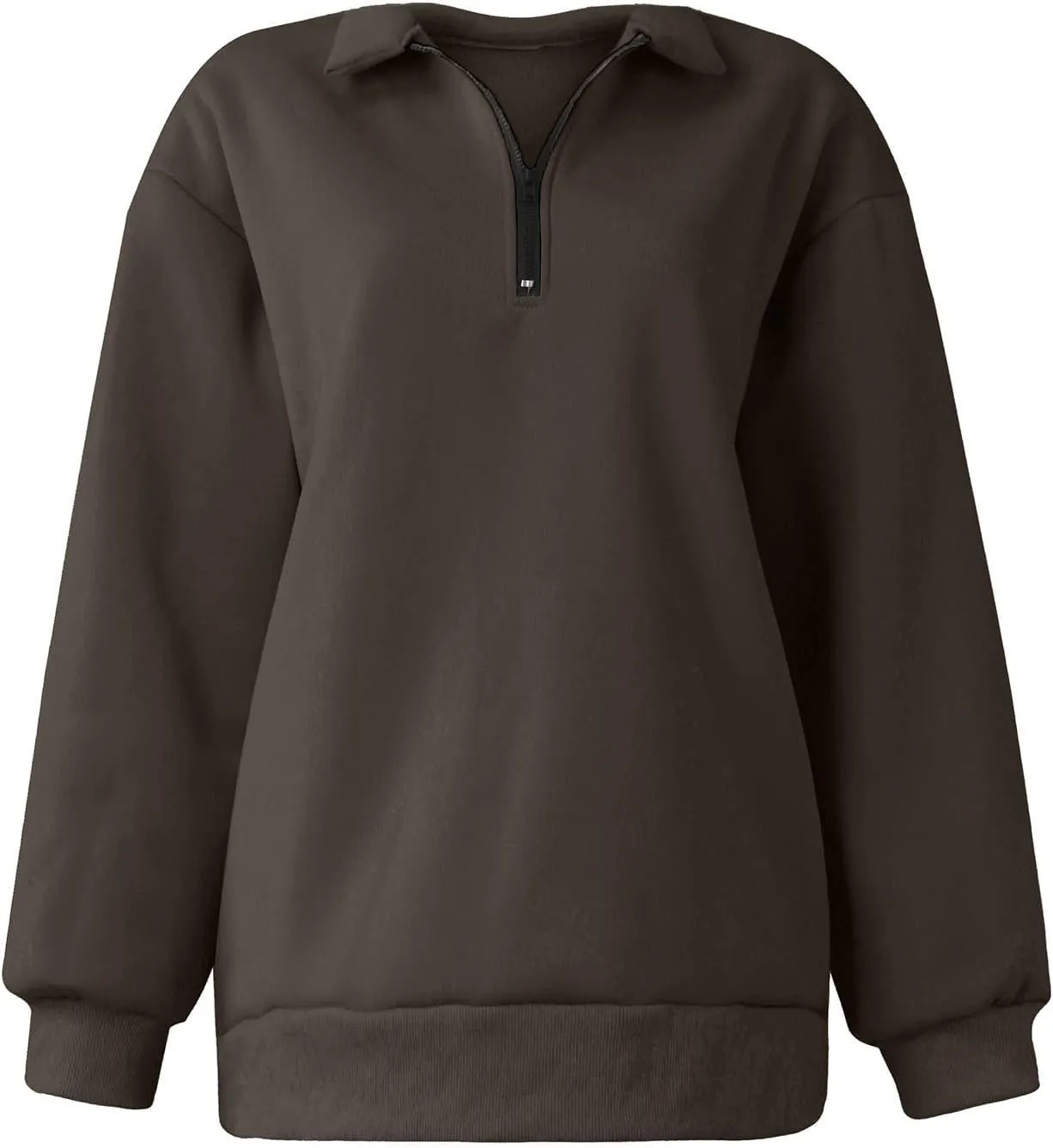 Womens Half Zip Pullover Oversized Sweatshirts Hoodies Fall Fashion Outfits 2024 Y2k Clothes