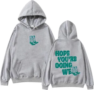 Women's Oversized Hoodie Slogan Letter Graphic Long Sleeve Preppy Sweatshirt Aesthetic Pullover with Pockets