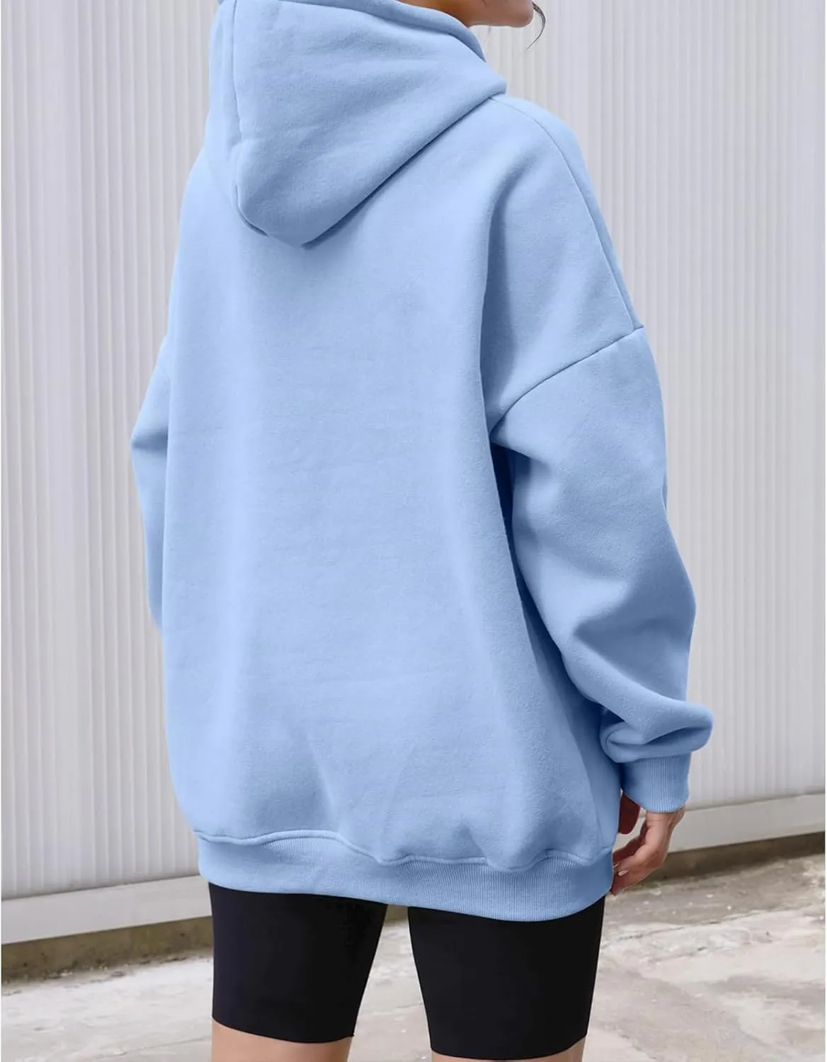 Womens Oversized Hoodies Casual Long Sleeve Hooded Sweatshirts Soft Comfy Solid Fleece Pullover Tops with Pocket
