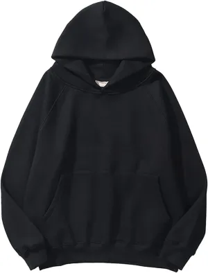 Women's Oversized Hoodies Solid Color Fleece Sweatshirts Long Sleeve Sweaters Pullover Fall Outfits with Pocket