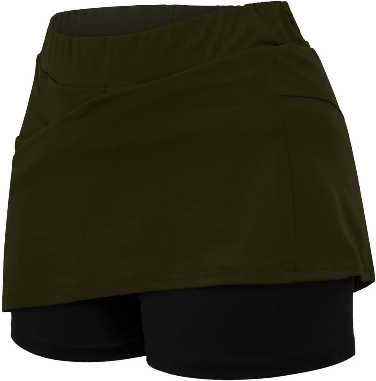 Womens Skorts with Pockets, Tummy Control High Waisted Athletic Sports Shorts Skirts Solid Tennis Yoga Gym Culottes