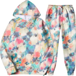 Womens Tie-Dye Sweatshirt Set,2 Piece Sport Outfits Fall Jogging Sport Sweatsuit Casual Long Sleeve Tracksuit