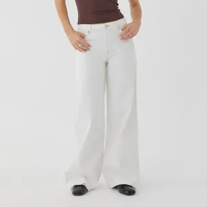 Women's Wide Leg Jeans, High Waisted Straight Leg Pants Loose Trendy Microelastic Boyfried Denim Pants with Pockets