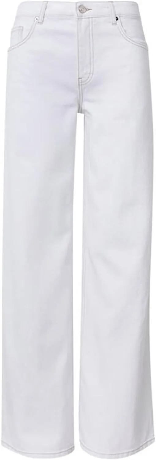 Women's Wide Leg Jeans, High Waisted Straight Leg Pants Loose Trendy Microelastic Boyfried Denim Pants with Pockets