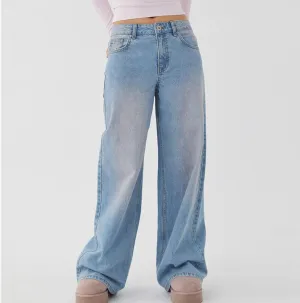 Women's Wide Leg Jeans, High Waisted Straight Leg Pants Loose Trendy Microelastic Boyfried Denim Pants with Pockets