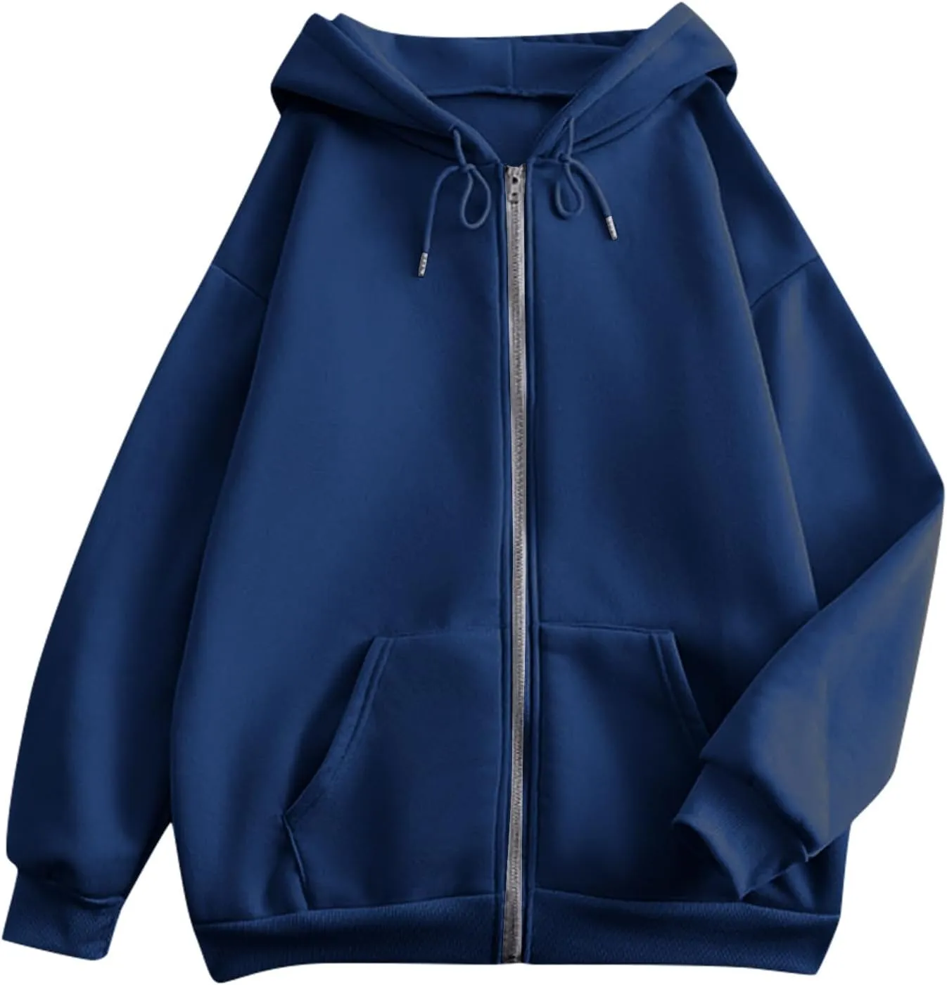 XIAXOGOOL Zipper Hoodie Women,Y2K Zip Up Hoodies For Woman Oversized Casual Basic Long Sleeve Sweatshirt Fall Workout Jackets