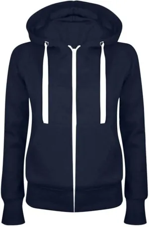 Zip Up Hoodies for Women 2024 Fall Long Sleeve Solid Color Sweatshirt Oversized Hooded Crewneck Outwear with Pockets