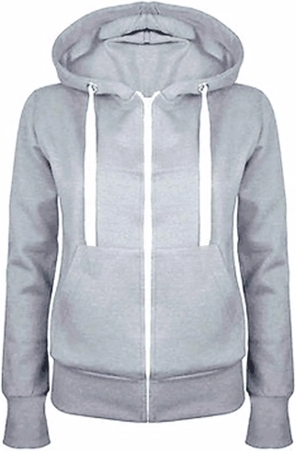 Zip Up Hoodies for Women Basic Lightweight Hoodie Long Sleeve Hooded Jacket Drawstring Sweatshirt Solid Color Hoodies